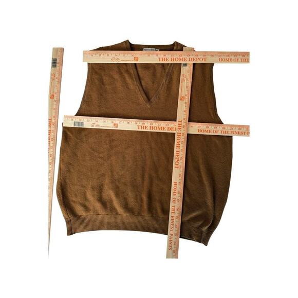 Hilditch And Key London & Paris Cashmere Sweater Vest V Neck Large Brown - Picture 10 of 12